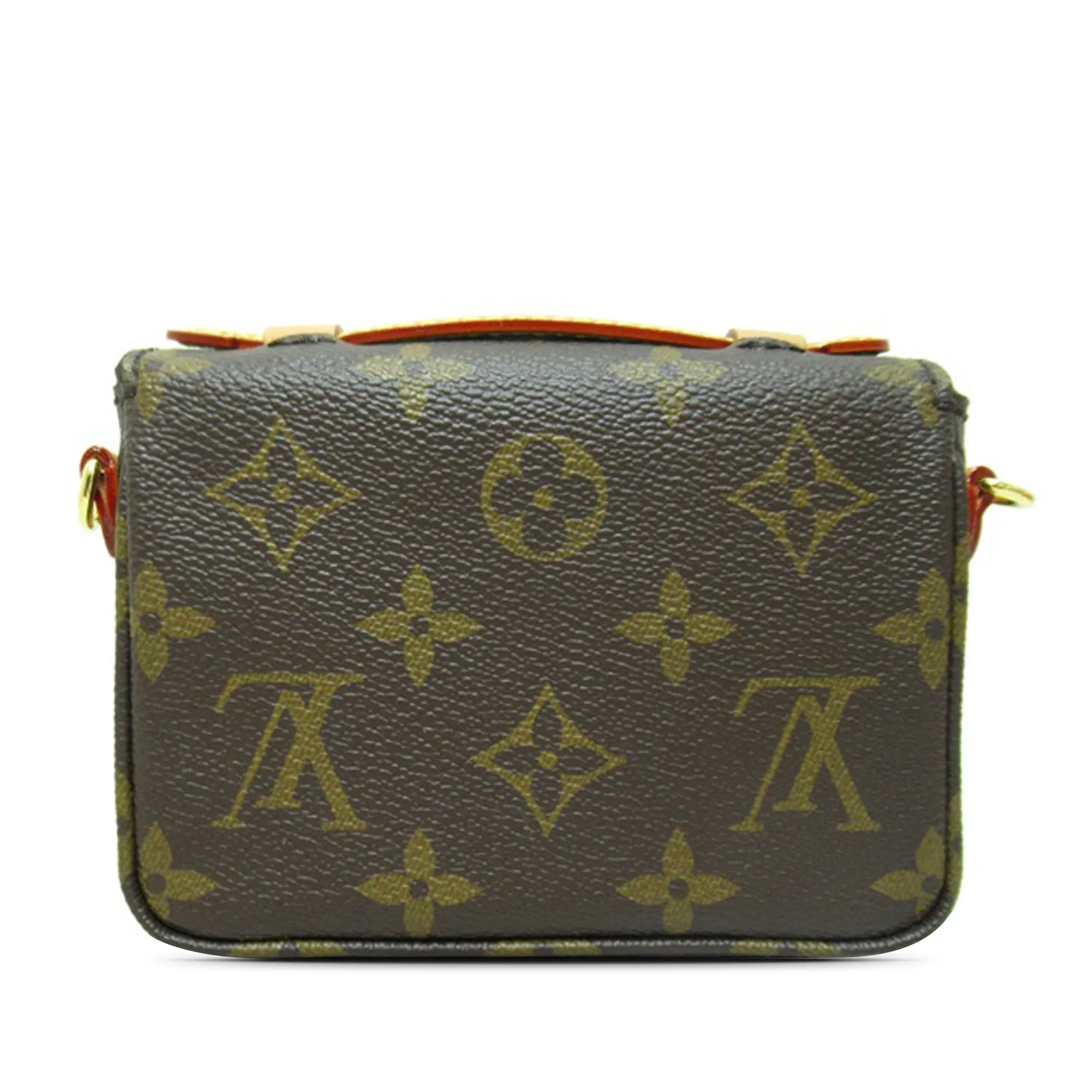 Brown Louis Vuitton Monogram Micro Metis Satchel