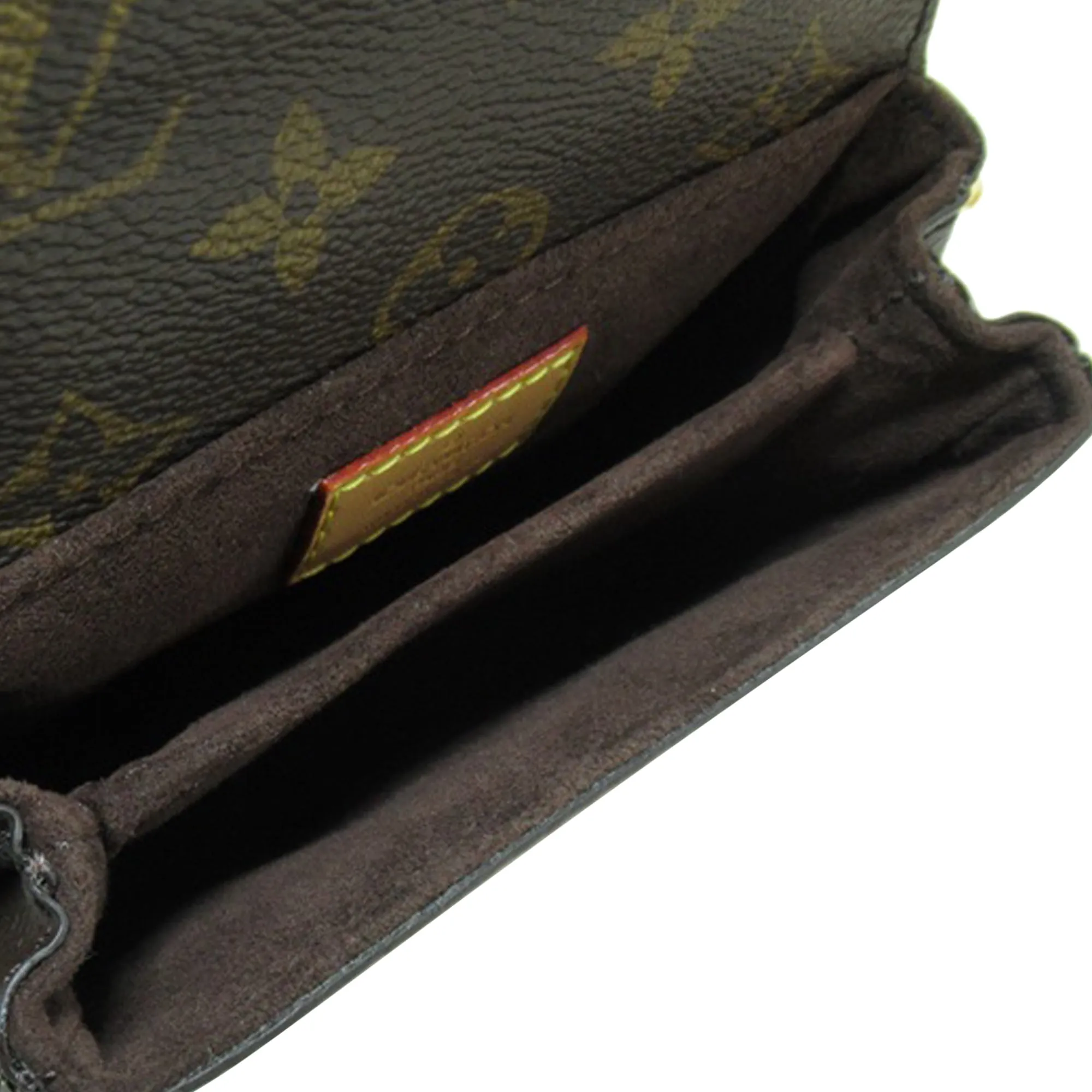 Brown Louis Vuitton Monogram Micro Metis Satchel