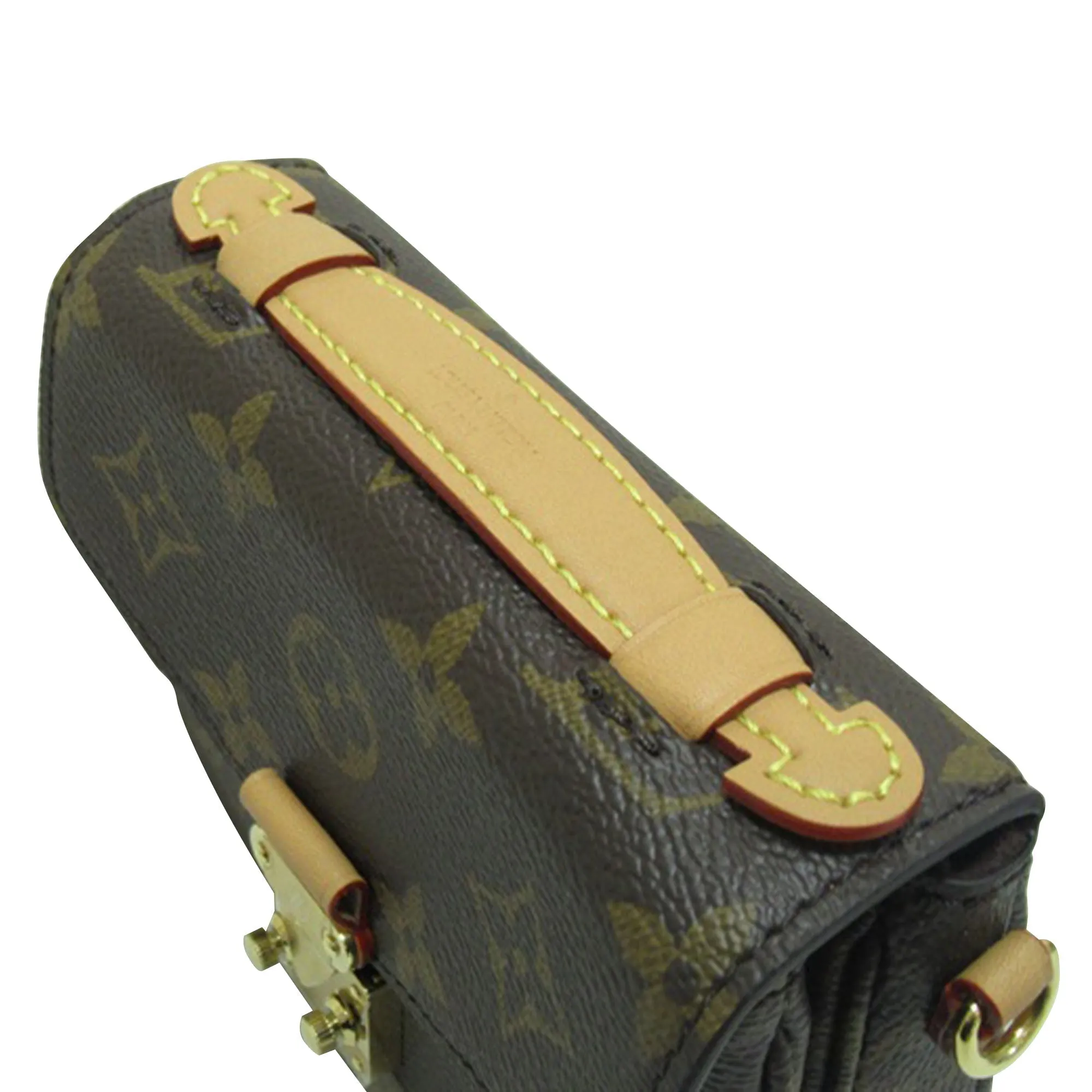 Brown Louis Vuitton Monogram Micro Metis Satchel