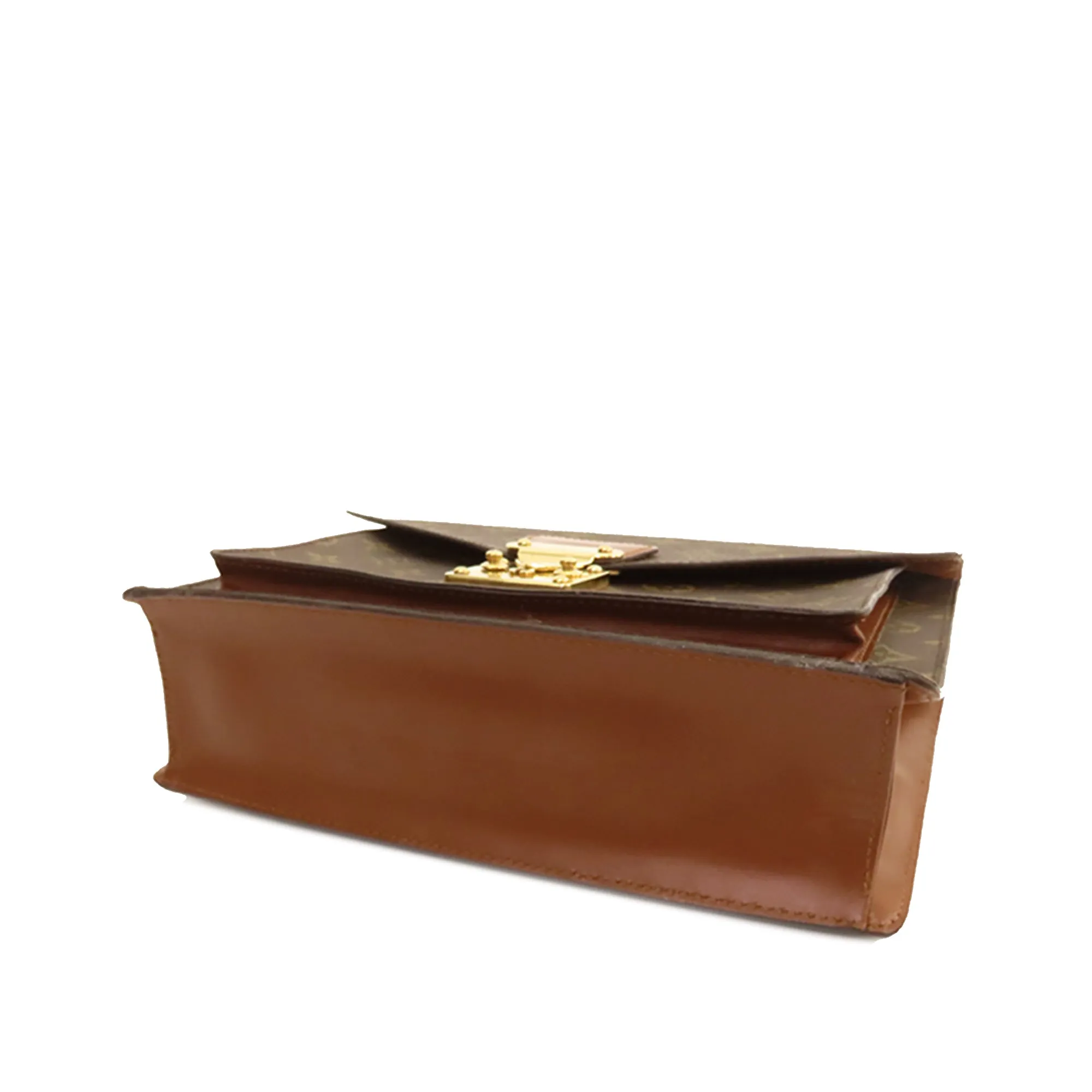 Brown Louis Vuitton Monogram Monceau 28 Satchel