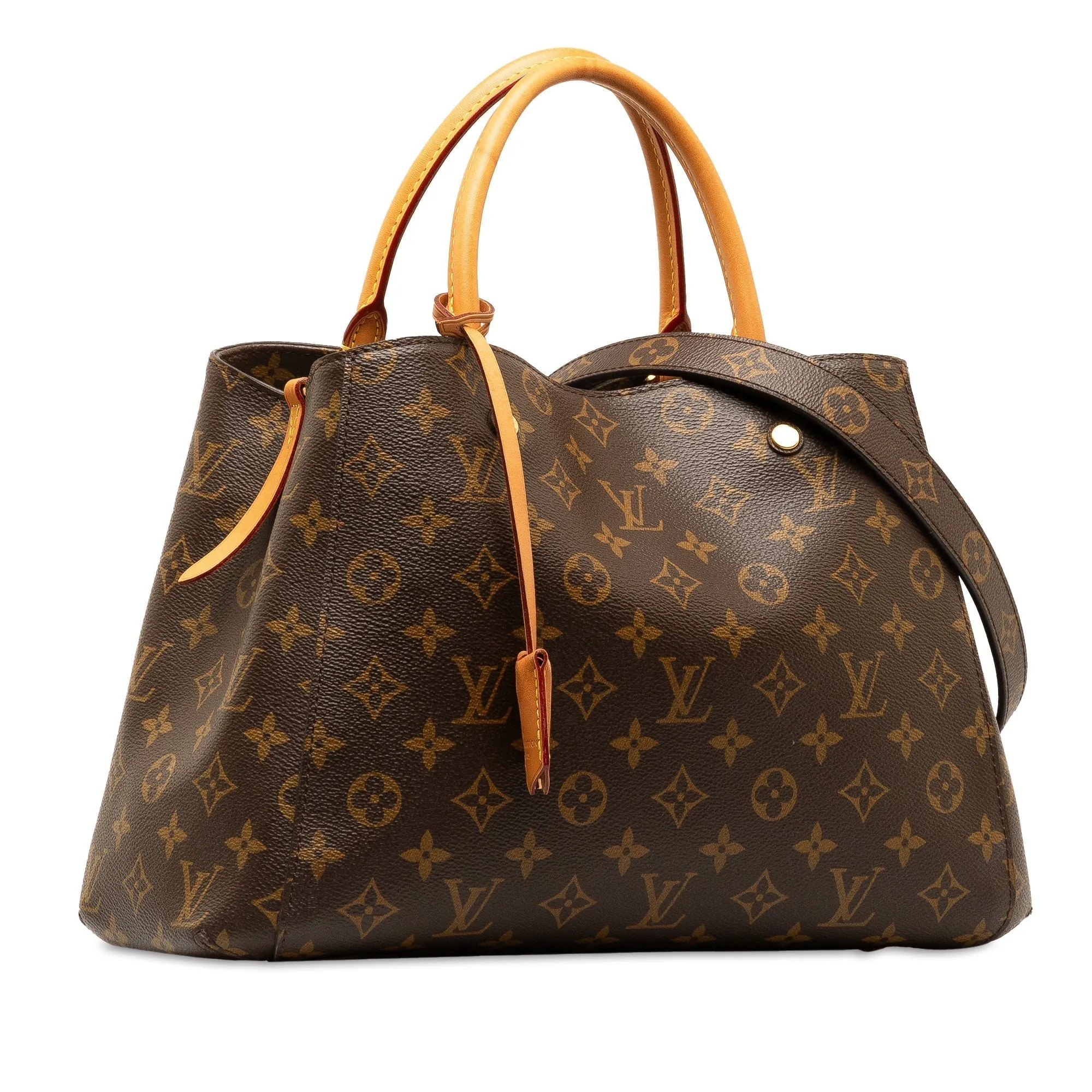 Brown Louis Vuitton Monogram Montaigne MM Satchel