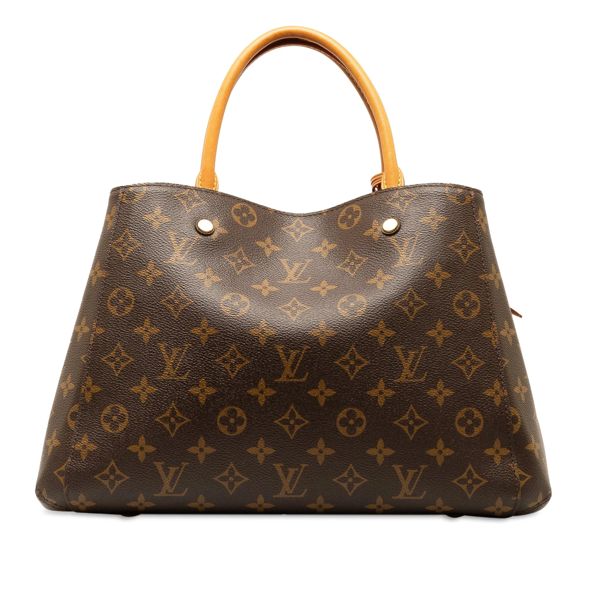 Brown Louis Vuitton Monogram Montaigne MM Satchel