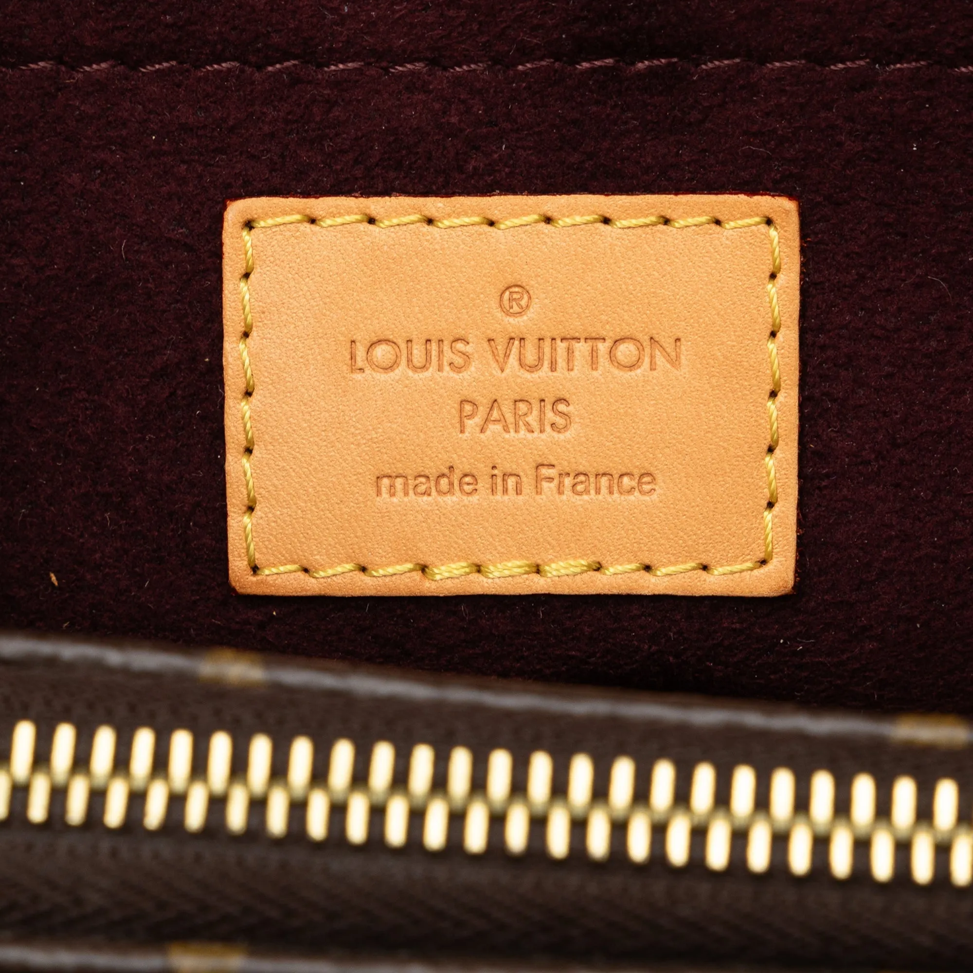 Brown Louis Vuitton Monogram Montaigne MM Satchel