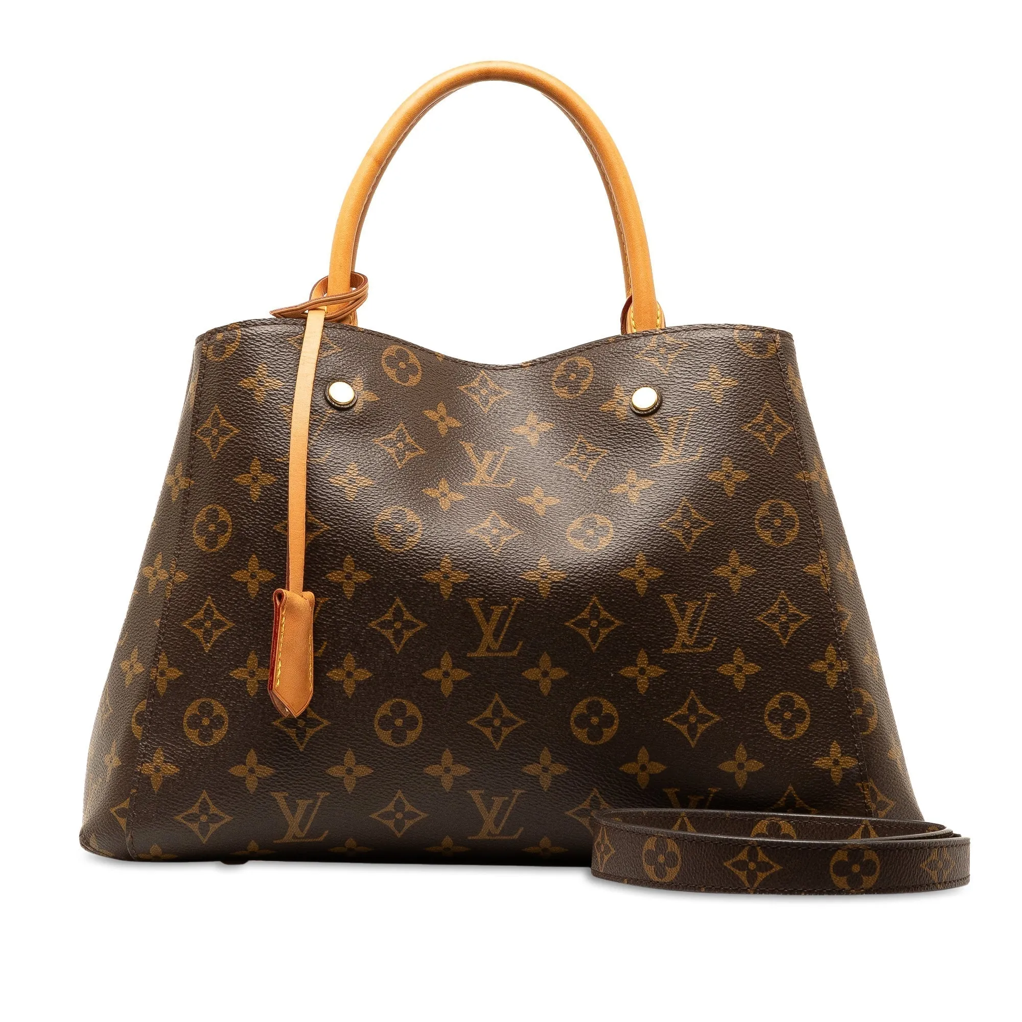 Brown Louis Vuitton Monogram Montaigne MM Satchel