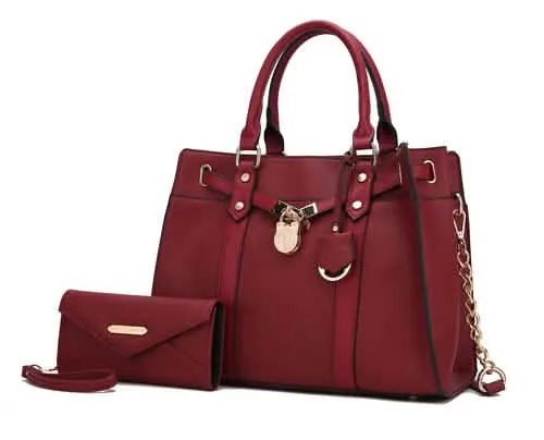 Christine Sustainable Chic Satchel Bag with Coordinating Wallet
