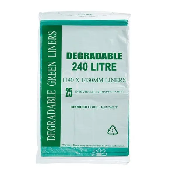 Contractor 240Lt Green Bin Liners
