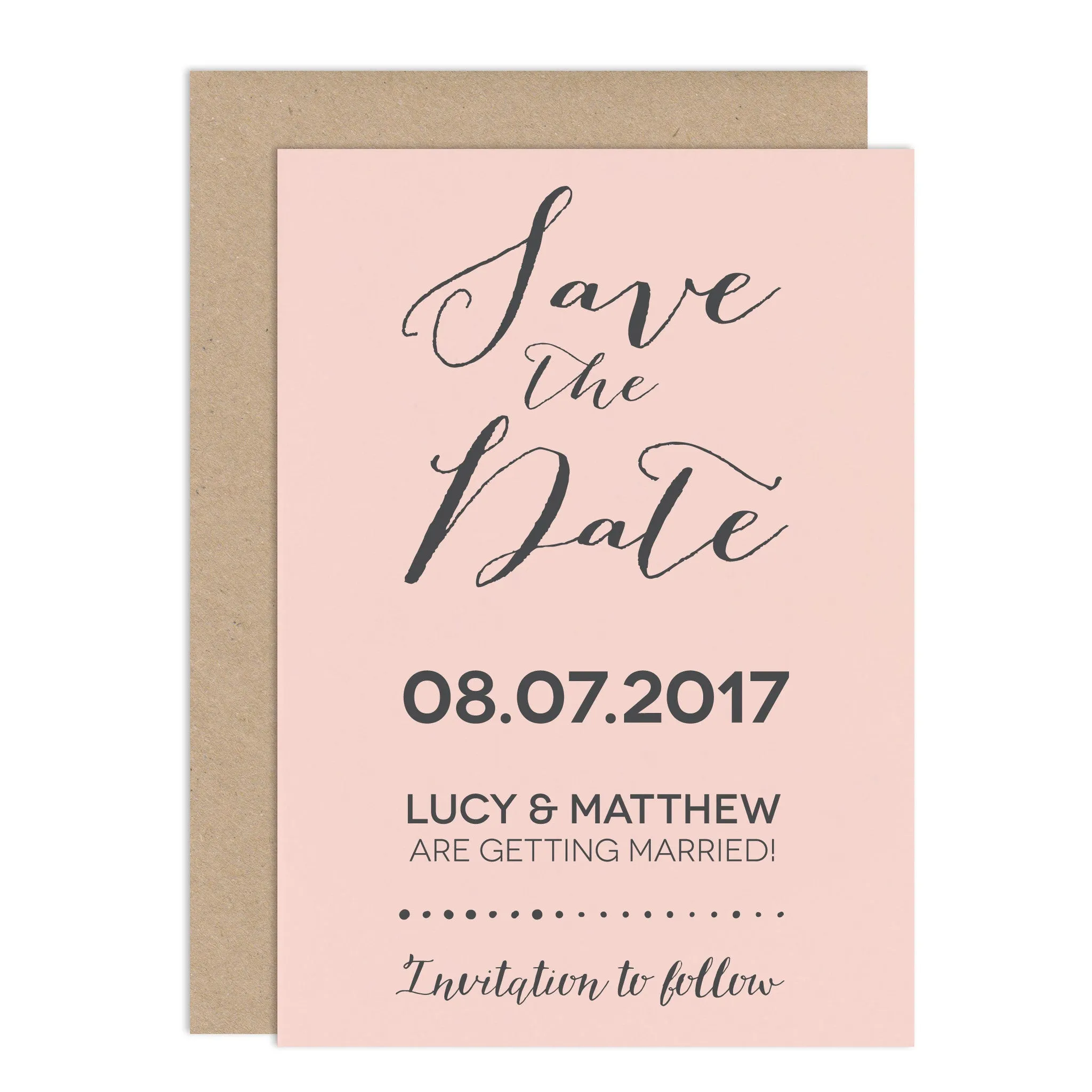 Modern Calligraphy Save The Date