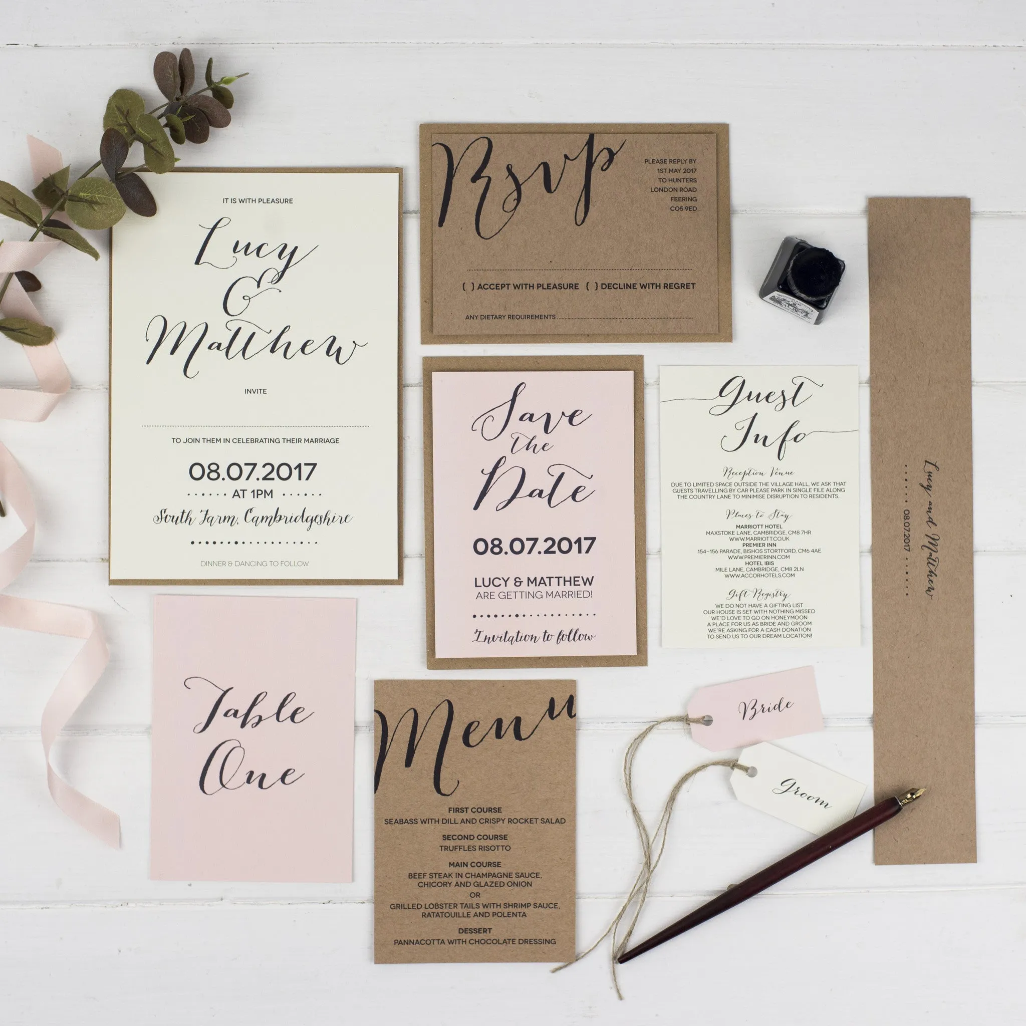 Modern Calligraphy Save The Date