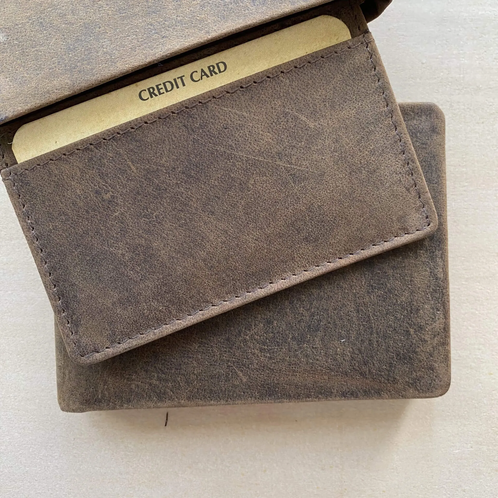 Personalised Slim Men Leather Wallet Tan - KALGHI