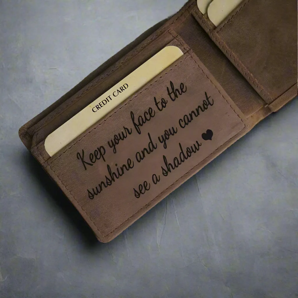 Personalised Slim Men Leather Wallet Tan - KALGHI