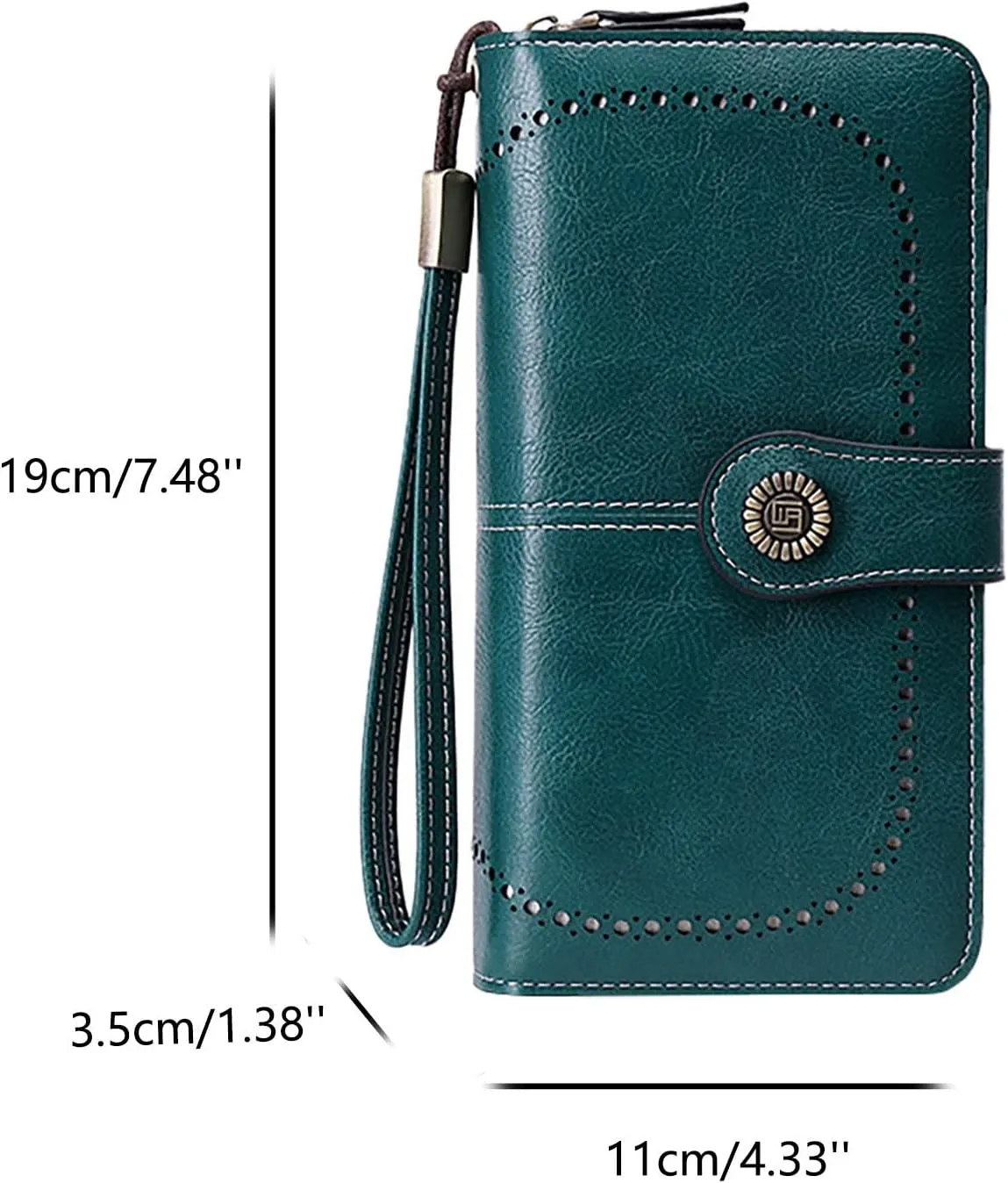Rfid Wallet Women,2024 New Leather Wristlet Wallets for Women,Large Capacity Bifold Rfid Blocking Zip Around Clutch Purses Credit Card Holder,Travel Wallet for Women Mom Girls Ladies