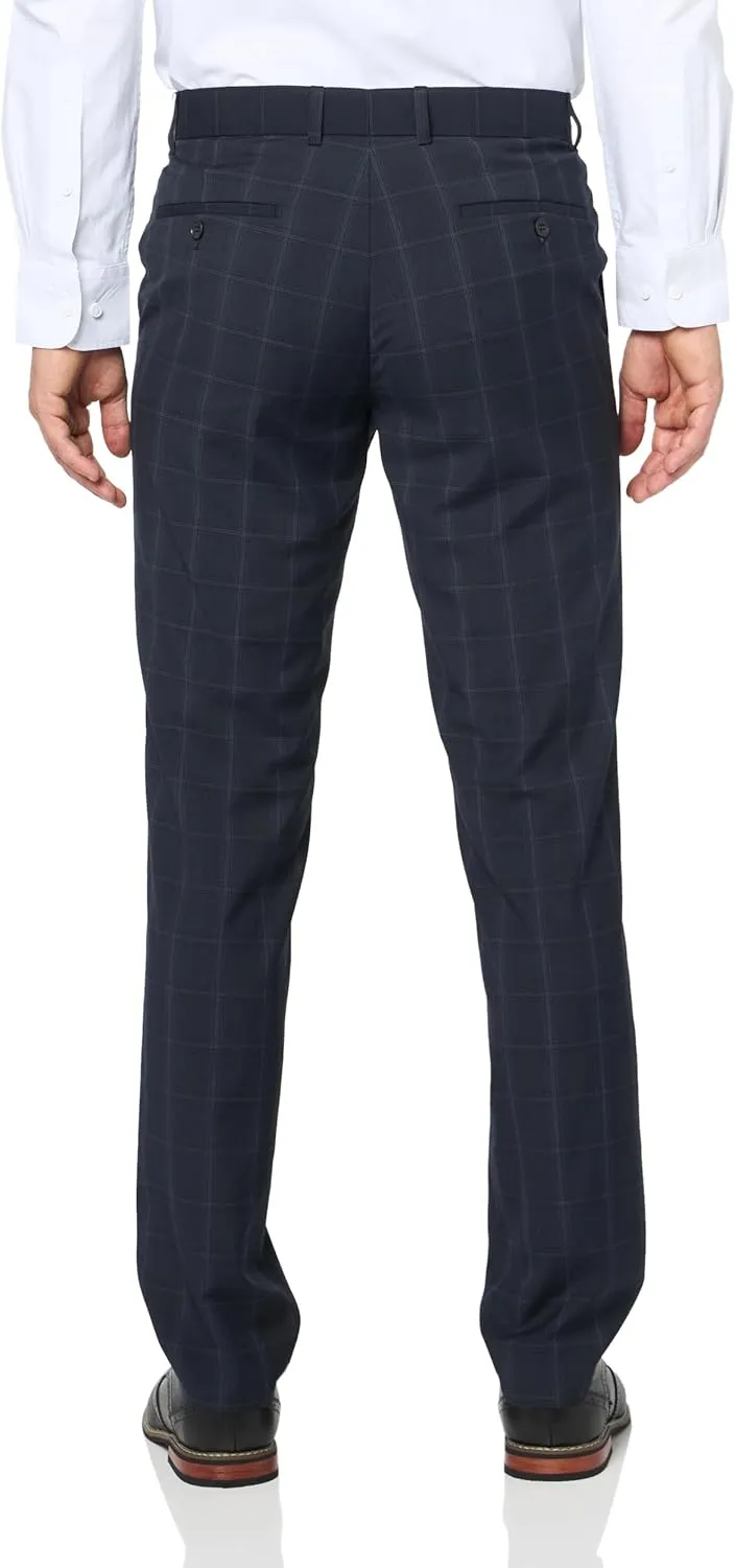 Robert Kent Men's Performance Modern Slim Suit Separate Pants