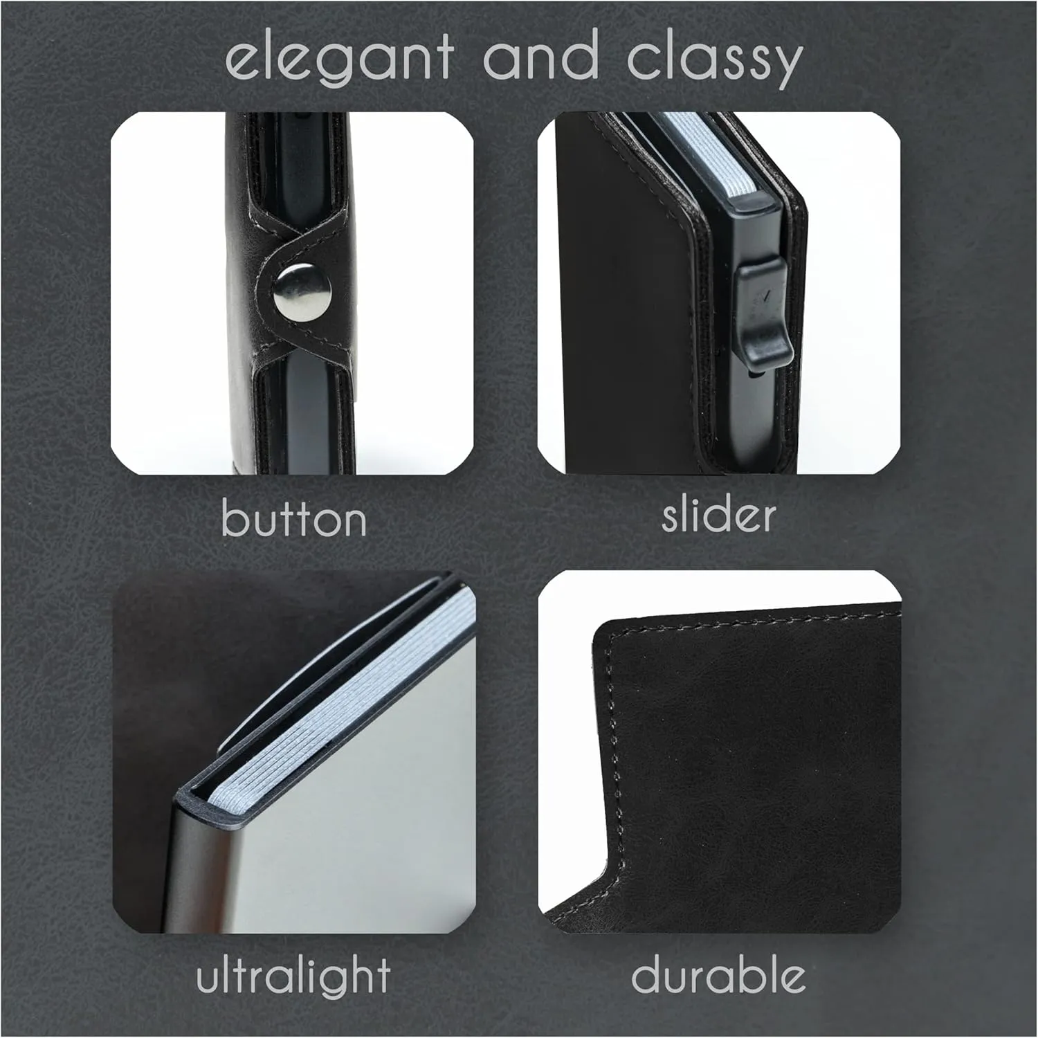 slimfin Slim Wallet with Coin Compartment - Card Holder - Men's Wallet - Wallet - Wallet - Card Holder Small/Mini with RFID Protection - Unisex