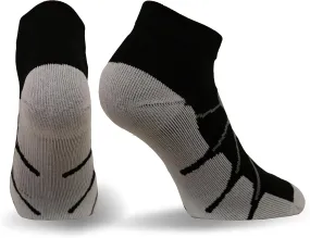 Vitalsox Womens Modern Running-socks, Black/Grey, Medium US