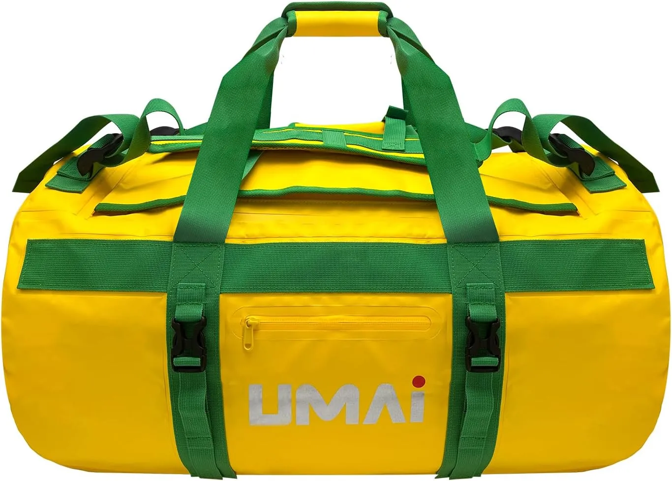 Waterproof Duffel Bag, Yellow and Green, Large Capacity Sports Travel Bag with Adjustable Straps, Yellow/Green, LARGE SIZE, Duffel