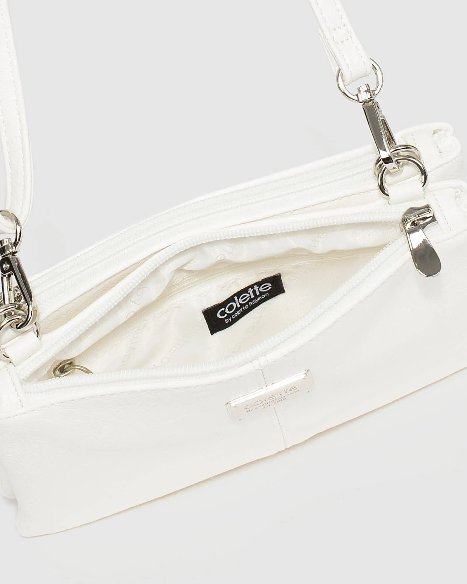 White Double Pouch Bag