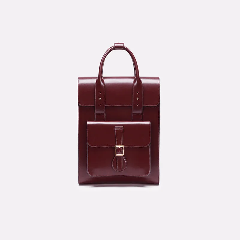 Womens Genunie Leaher Convertible Backpack Leather Laptop Briefcase Backpack
